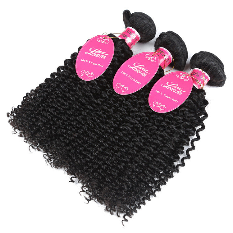 10A Deep Curly Brazilian Human Hair Bundles Weave