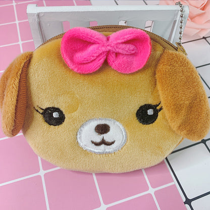 Cartoon Female Cute Student Portable Mini Plush Earphone Key Coin Purse