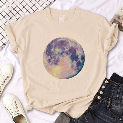 Witch Triple Moon Gothic Sun Tshirt Women Y2K Tee Female Des