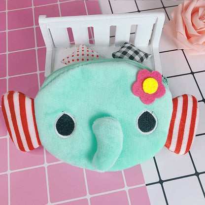 Cartoon Female Cute Student Portable Mini Plush Earphone Key Coin Purse